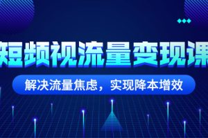 【副业2984期】短视频流量是怎么赚钱的：短频视流量变现，解决流量降本增效