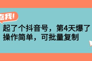 【副业2954期】抖音起号最快的方法：第4天爆了！快手视频号，可批量复制
