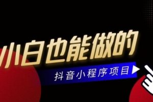 【副业2014期】东哲零基础抖音小程序项目，从0-1起盘