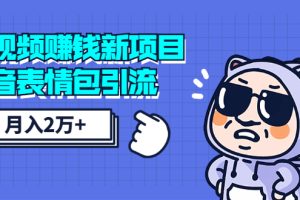 【副业2003期】抖音新项目表情包引流，零成本 月入2万+