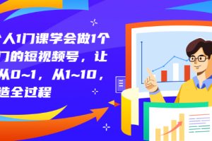 【副业3185期】短视频运营怎么做：1个人玩转热门短视频号，运营变现全过程