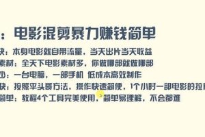 【副业2080期】实战电影混剪快速赚钱项目（技术篇）