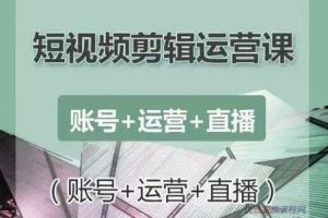 【副业2365期】南小北短视频运营精品课（起号+运营+直播）零基础入门到精通