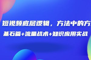 【副业3505期】短视频全案策划：短视频-底层逻辑基石篇+流量战术+知识应用实战