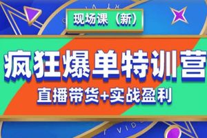 【第5237期】怎么在抖音上卖货：抖音短视频疯狂爆单特训营现场课（新）直播带货+实战案例
