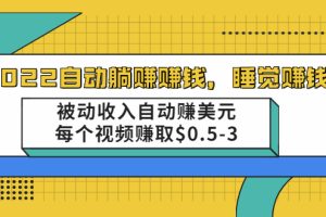 【副业2462期】2022全自动躺赚项目：被动收入视频自动赚美元（视频教程）