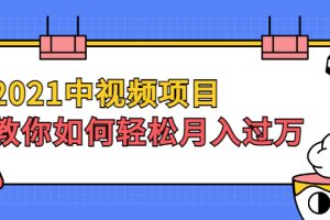 【副业2461期】2021中视频副业项目：教你如何轻松月入过万（视频教程）