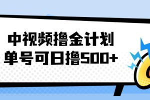 【副业2460期】中视频副业赚钱：单号可日撸500+多平台批量操作（全套视频教程+工具文档）