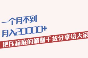 【副业2433期】搞定流量渠道开启躺赚模式：月入20000+的压箱底干货（免费分享）