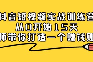 【副业2689期】抖音短视频怎么赚钱：抖音实战训练营，15天带你打造赚钱账号！