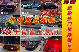 【第4566期】Instagram超跑豪车视频,搬运至快手抖音上热门项目(外面收费398)