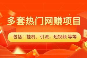 【副业2589期】副业赚钱项目合集：中视频撸钱-挂机-引流-短视频 （精品课包）