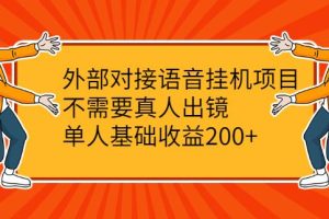 【副业2562期】语音挂机赚钱项目：无需真人出镜-单人日入200+