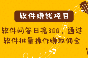 【副业2638期】度小视副业赚钱项目：软件问答日撸300，软件批量操作赚取佣金！