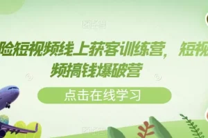 【第5781期】保险行业短视频怎么做：保险短视频线上获客训练营，短视频搞钱获客教程