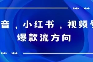 【第5134期】爆款视频怎么做：抖音，小红书，视频号爆款流视频制作，解锁流量密码