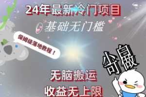 【第6830期】24年最新冷门项目，无脑图虫搬运，收益无上限，轻松日入500＋