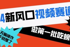 【第6765期】2024新风口视频赛道，做第一批吃螃蟹的人 10分钟一条原创视频