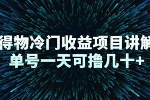 【副业2731期】得物赚钱项目：得物冷门收益项目讲解，单号一天可撸几十+