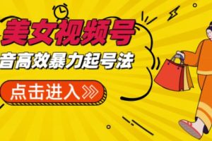 【第4853期】抖音暴力起号，短视频美女号起号项目+素材+批量剪辑去重软件