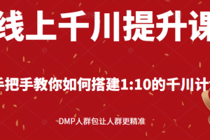 【副业2910期】千川DMP投放提升课：教你搭建1：10的千川计划DMP人群包