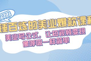 【副业2907期】美业爆款课程：美业号公式，玩转抖音美业短视频变现