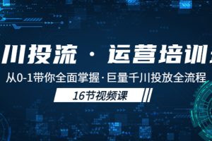 【第4478期】巨量千川怎么投流：从0-1带你全面掌握·巨量千川投放全流程
