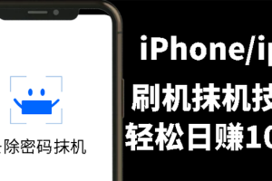 【副业3037期】苹果手机怎样刷机：出售iPhone刷机抹机技术副业赚钱项目，日入100+