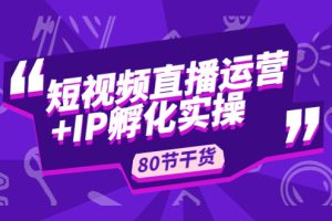 【副业4341期】抖音短视频直播运营+IP孵化实战干货实操教程