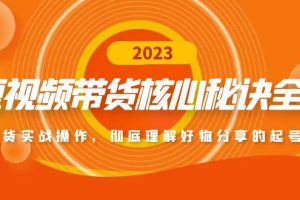 【副业4293期】短视频带货怎么做：短视频带货实战核心秘诀，玩转好物分享起号