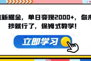 【第6237期】超级拉新副业赚钱项目，单日变现2000+，直接抄就行，保姆式教学！