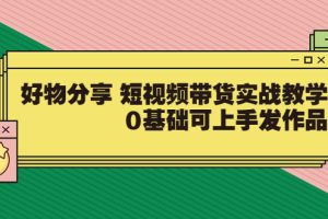 【副业3633】抖音好物分享怎么操作：【大鱼老师】短视频带货0基础实战（价值299）