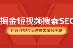 【副业3671】抖音seo怎么做的：掘金短视频搜索SEO快速获客赚钱攻略（价值980）