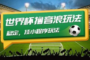 【副业3985】最新副业推荐：2022最新口子-世界杯撸音浪教程，稳定挂小程序玩法