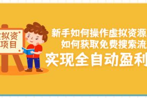 【副业3458期】虚拟资源项目怎么做：获取免费搜索流量，实现虚拟资源全自动盈利