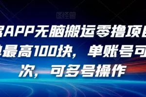 【第5844期】有驾APP无脑搬运零撸项目，一单最高100块，单账号可撸3次，可多号操作【揭秘】