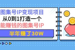 【副业3844】图集号IP变现项目：从0到1打造一个能赚钱的图集号IP