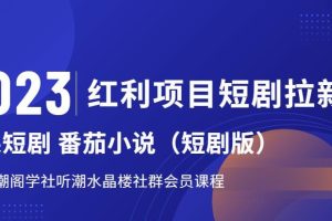 【第5406期】2023怎么推广短剧赚钱：红利项目短剧拉新，月入过万红果短剧-番茄小说CPA拉新项目