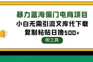【副业3948】文库代下载项目，小白无需引流暴力撸金日入1000+（附带工具）
