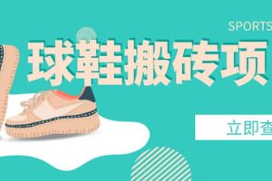 【副业4055期】球鞋搬运怎么做：外面收费998的球鞋搬砖项目，月入5000+【教程+渠道】