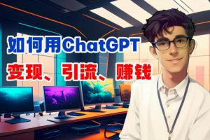 【第5077期】2023最新ChatGPT变现项目拆解，日入1K+（Al变现圈/零基础入门/短视频+直播）