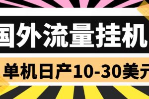 【第5069期】外国挂机赚钱项目赚美金：国外流量全自动挂机，单机日产10-30美刀 (脚本+教程)