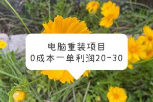 【第5000期】电脑重装系统怎么操作：电脑系统重装项目，0成本一单利润20-30