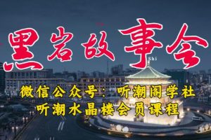 【第4909期】听潮阁学社.黑岩故事会实操全流程，三级分销小说推文模式项目！