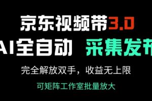 【第9036期】京东视频带货3.0，Ai全自动采集＋自动发布，完全解放双手