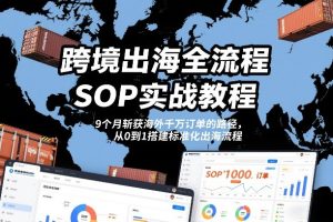 【第9689期】跨境出海全流程全盘托出SOP实战教程，9个月斩获海外千万订单