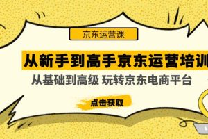 【副业4222期】京东电商怎么做：从基础到高级，玩转京东电商平台，京东运营培训课