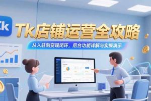 【第9567期】Tk店铺运营全攻略，从入驻到变现闭环，后台功能详解与实操演示