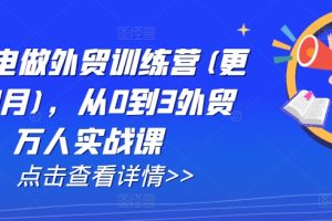 【第9352期】AI闪电做外贸训练营(更新25年4月),从0到3外贸万人实战课