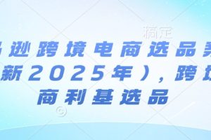 【第9339期】亚马逊跨境电商选品案例(更新2025年4月)，跨境电商利基选品